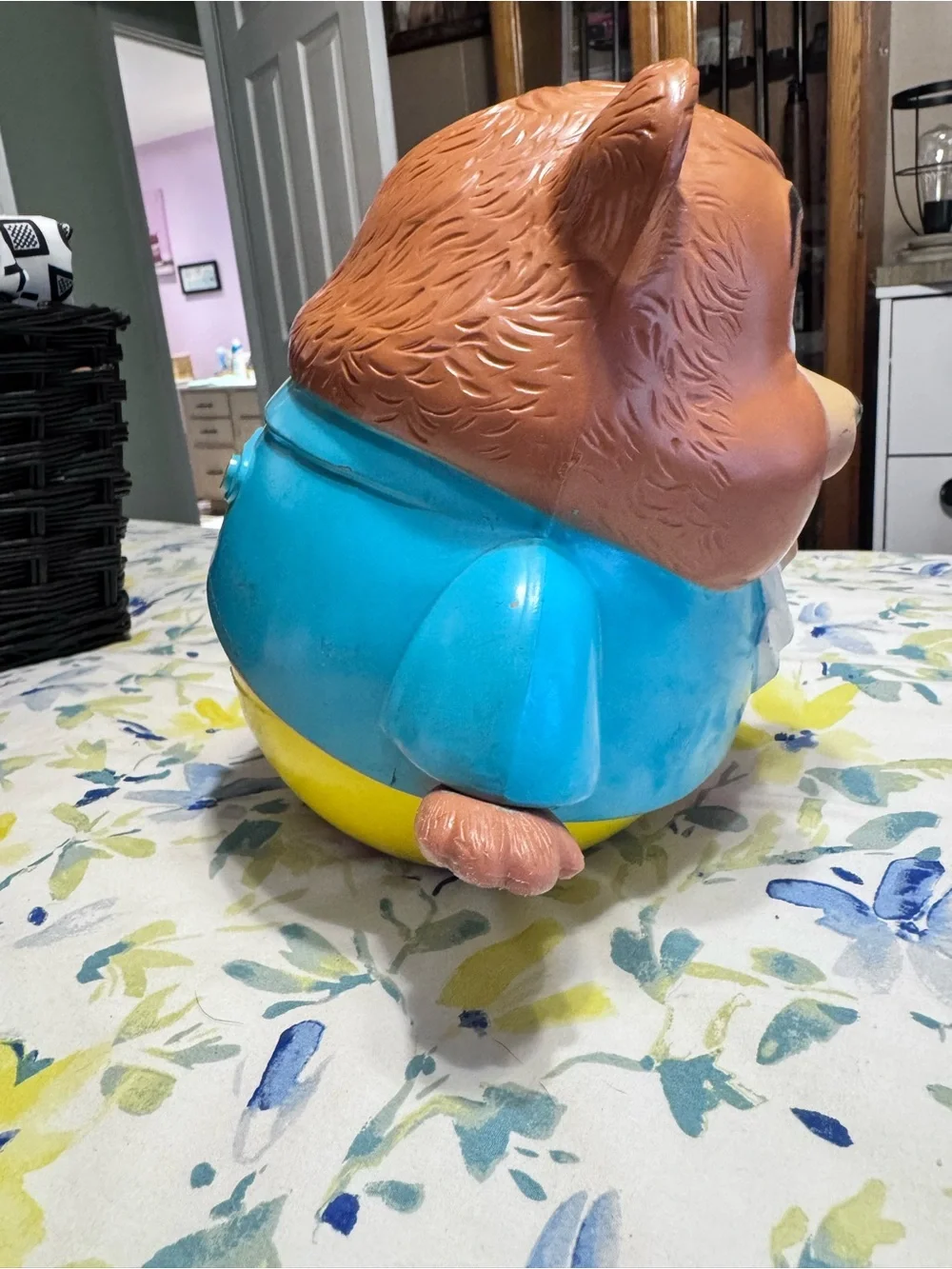 VTG. 1969 Fisher-Price CHUBBY CUB Roll Along Bear